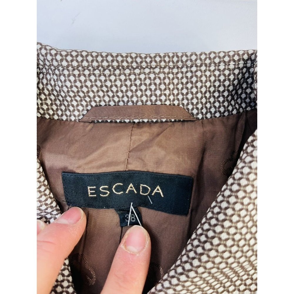 Escada Wool Button Front Collared Blazer Career J… - image 2